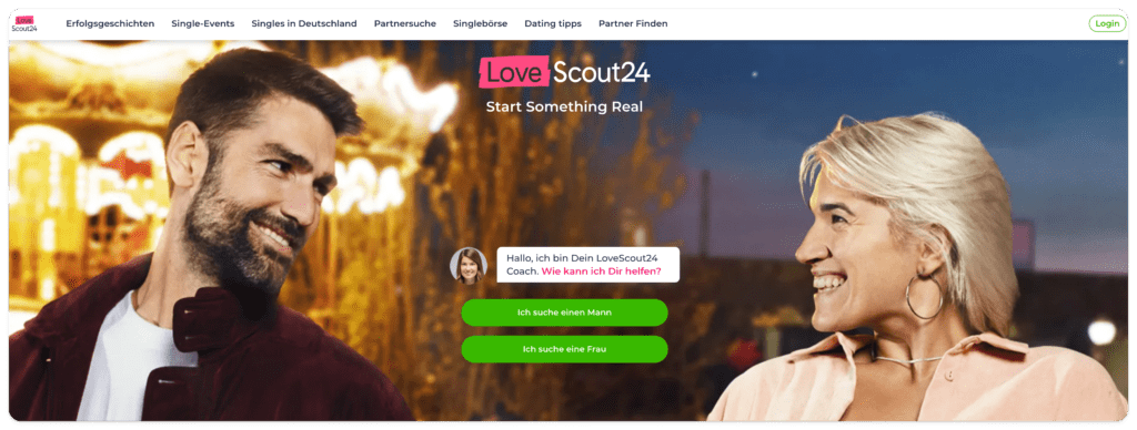 来自LoveScout24的主页截图