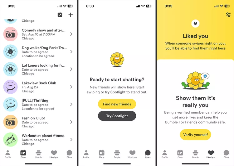 适用于 iOS 的 Bumble BFF 应用